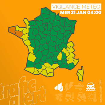 Vigilance orange sur 2 départements pour fortes pluies et inondations